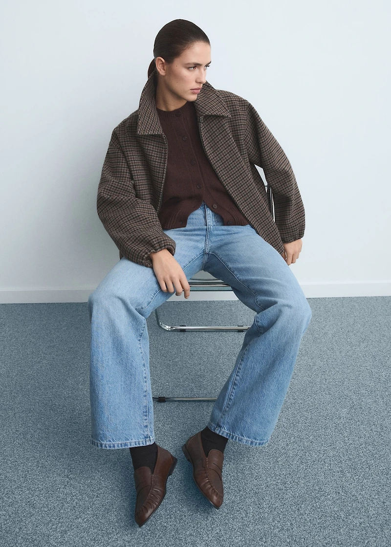 High waist straight jeans