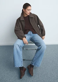 High waist straight jeans