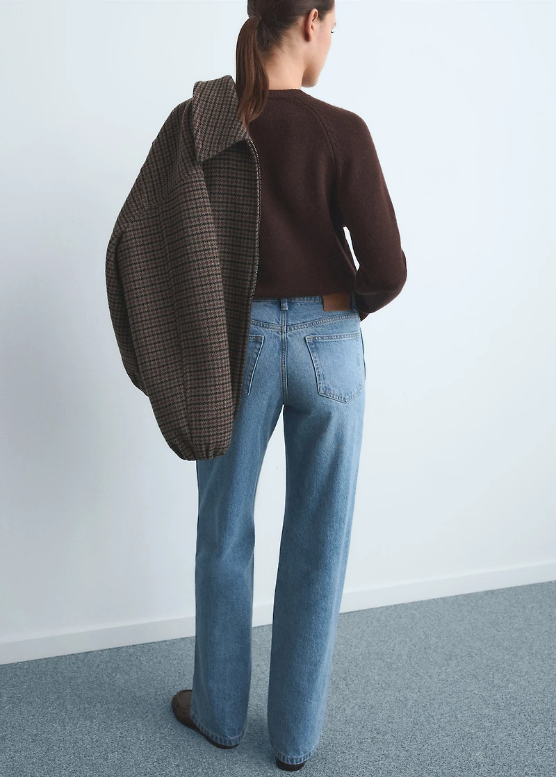 High waist straight jeans