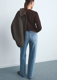 High waist straight jeans