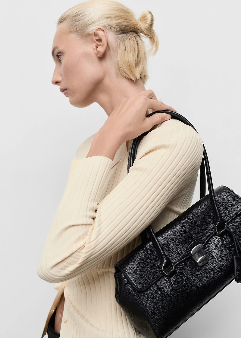 Ribbed lapel cardigan