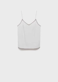 Pajama top with lace trim