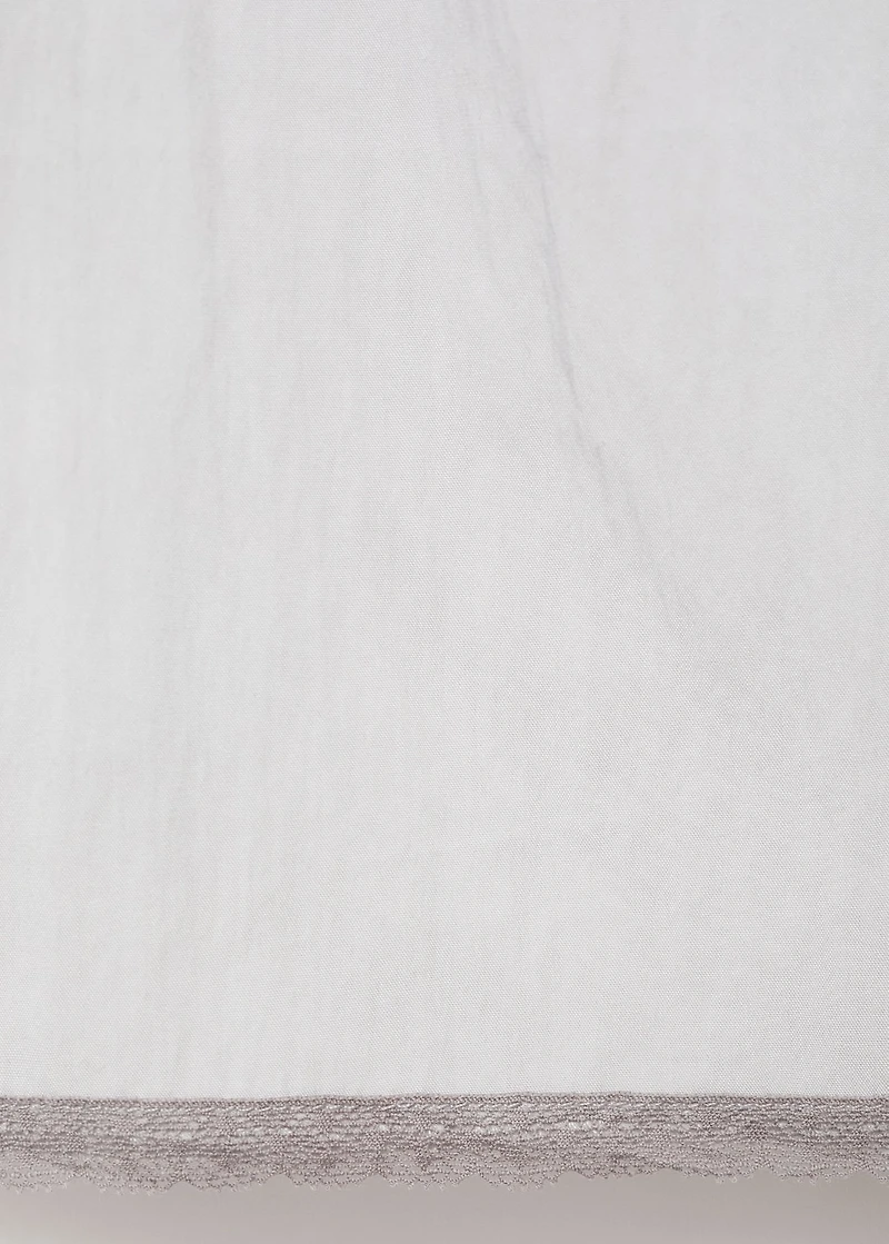 Pajama top with lace trim