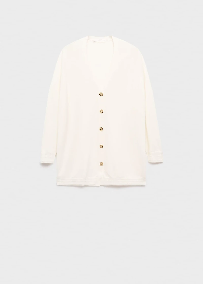 Buttoned wool cardigan