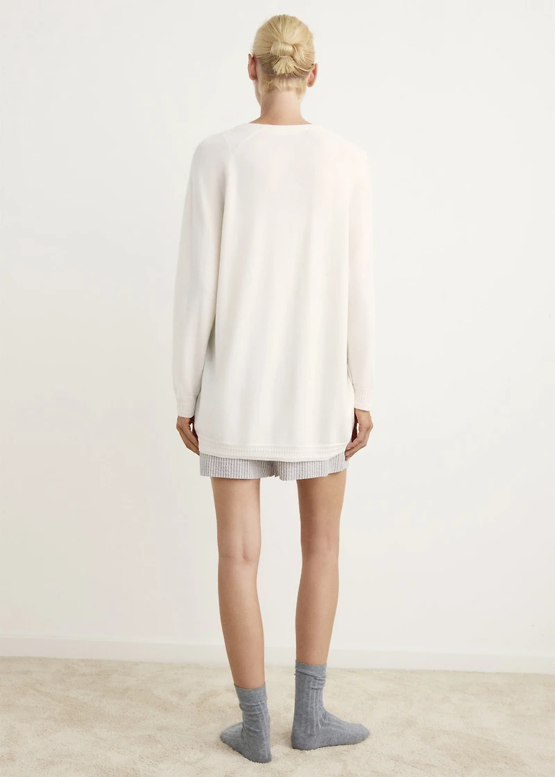 Buttoned wool cardigan