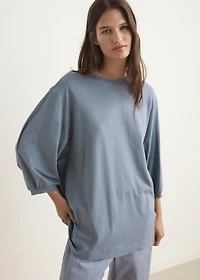 Pajama t-shirt with puffed sleeves