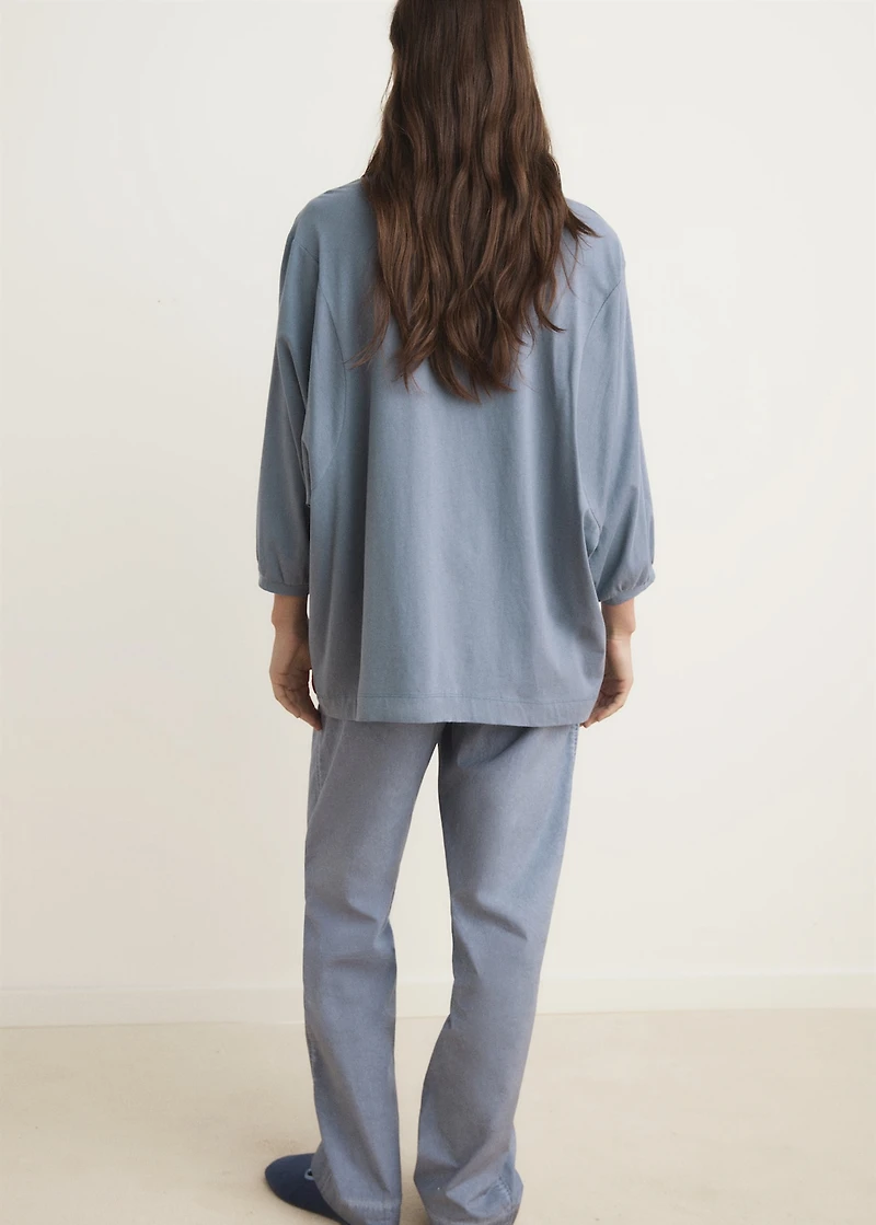 Pajama t-shirt with puffed sleeves