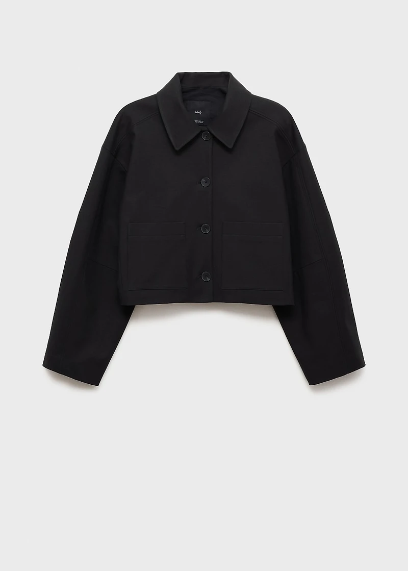 Cropped jacket with pockets