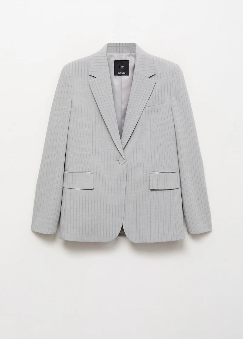 Pinstripe suit blazer