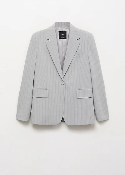 Pinstripe suit blazer