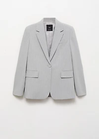 Pinstripe suit blazer
