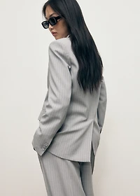 Pinstripe suit blazer