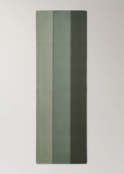 Cotton striped table runner various colors