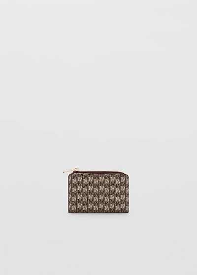 Small wallet with logo print