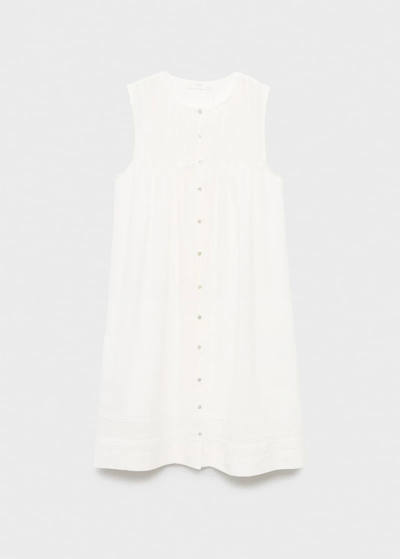 Cotton nightgown with lace detail