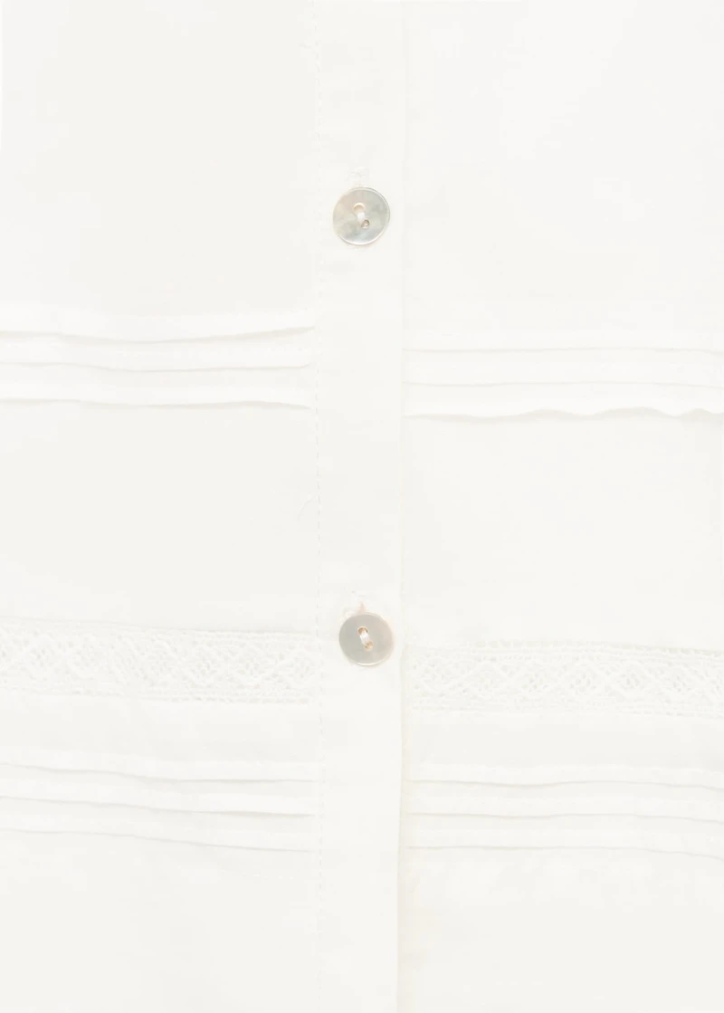 Cotton nightgown with lace detail