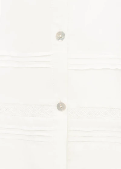 Cotton nightgown with lace detail