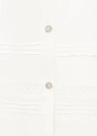 Cotton nightgown with lace detail