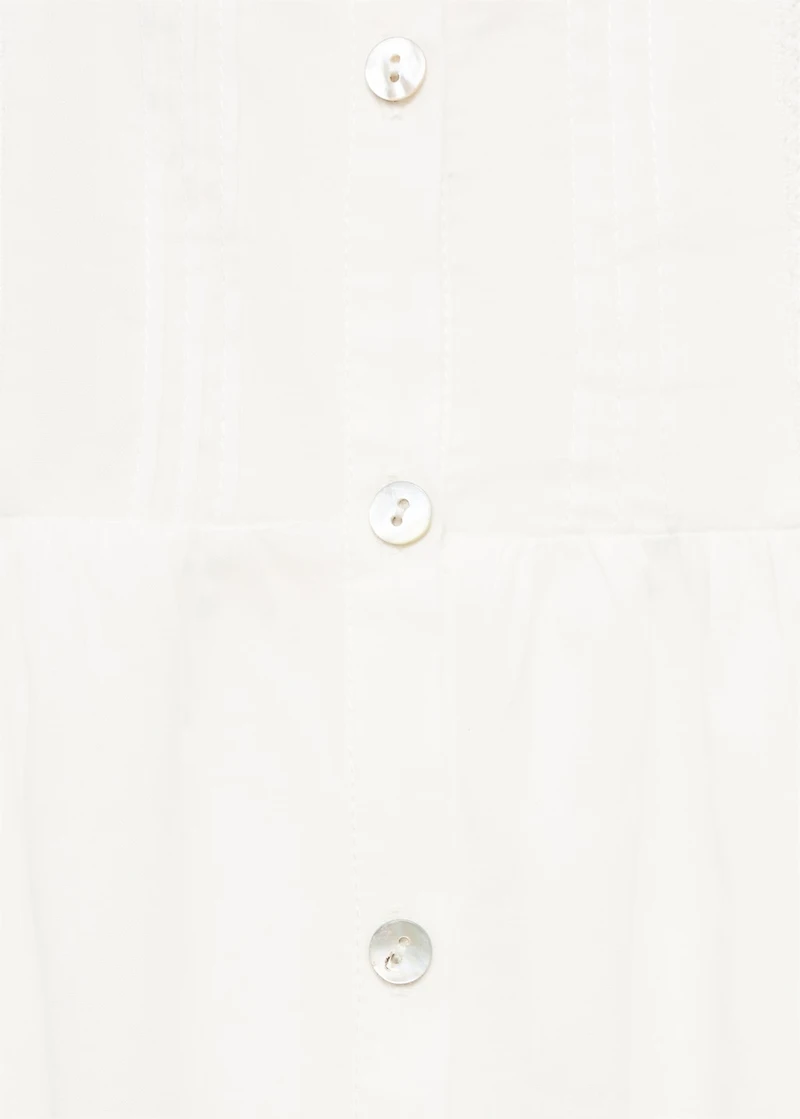 Cotton nightgown with lace detail