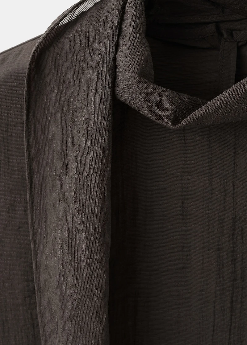 Textured blouse with foulard