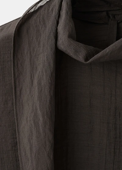 Textured blouse with foulard