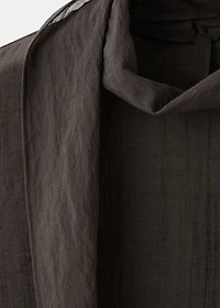 Textured blouse with foulard