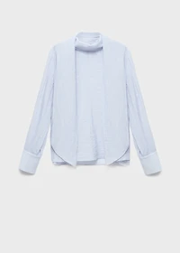 Textured blouse with foulard