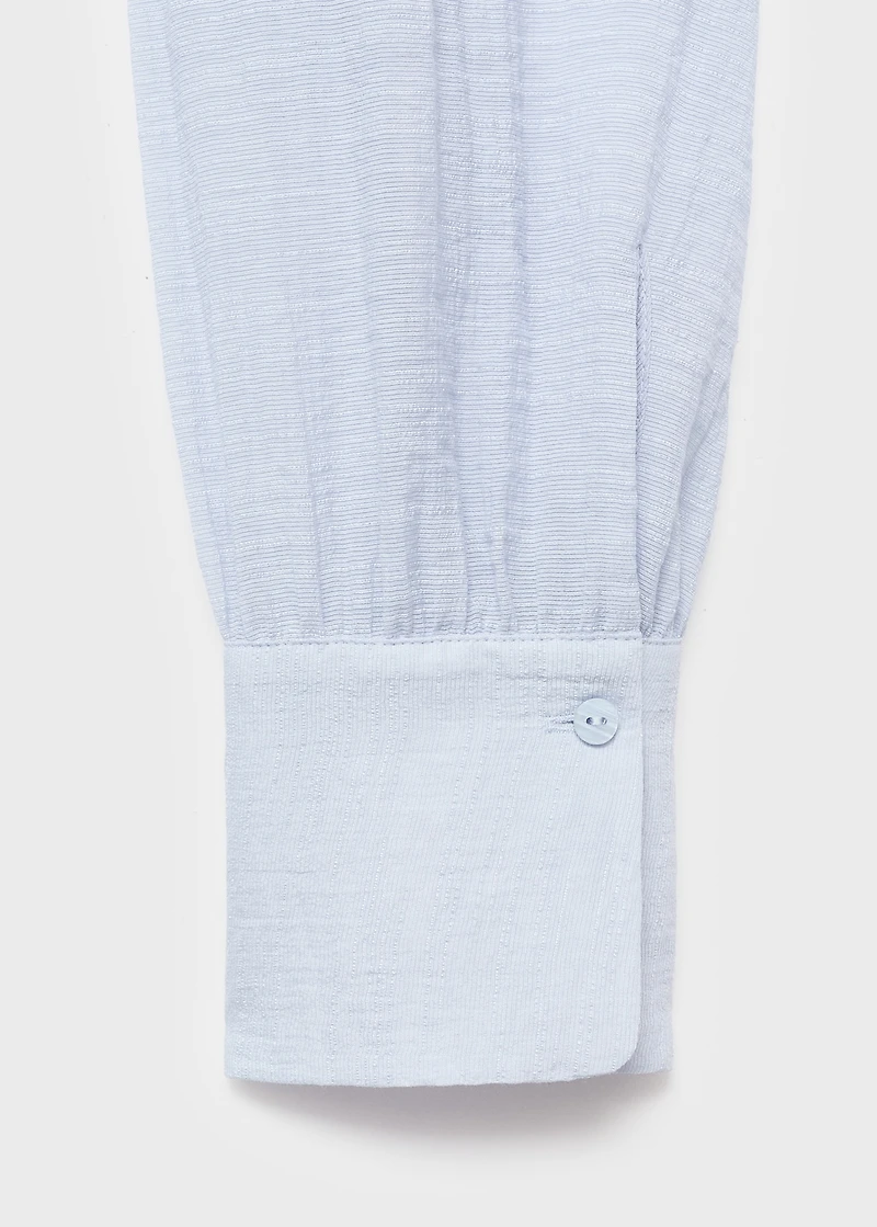 Textured blouse with foulard