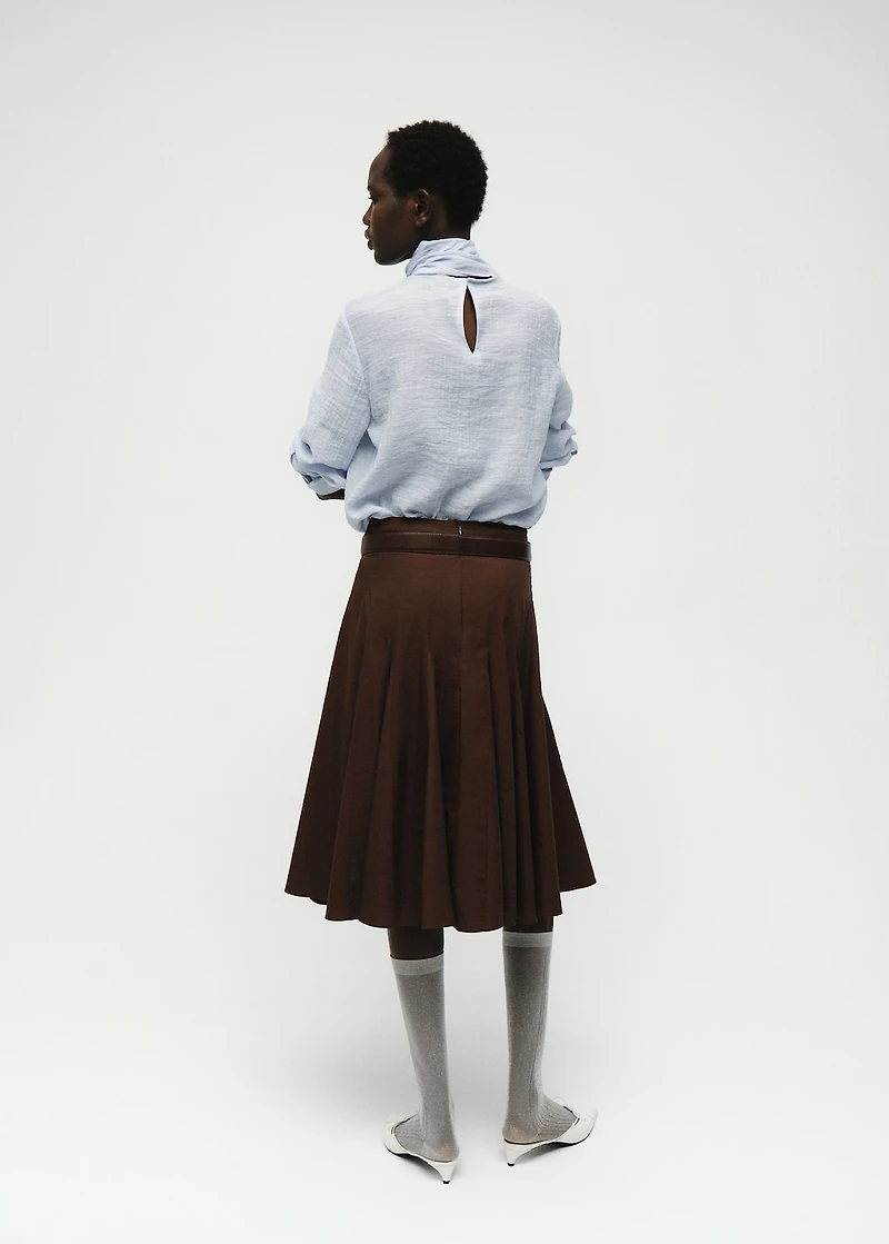 Textured blouse with foulard