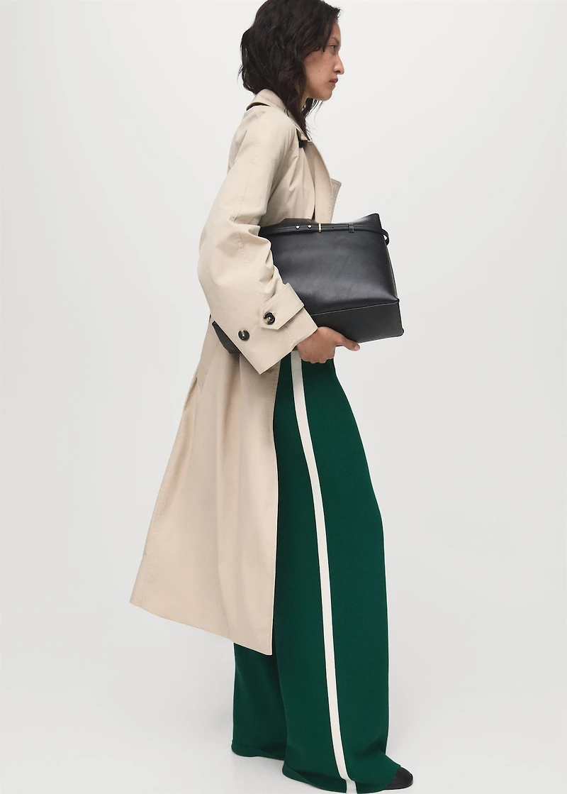 Fine-knit straight-fit pants