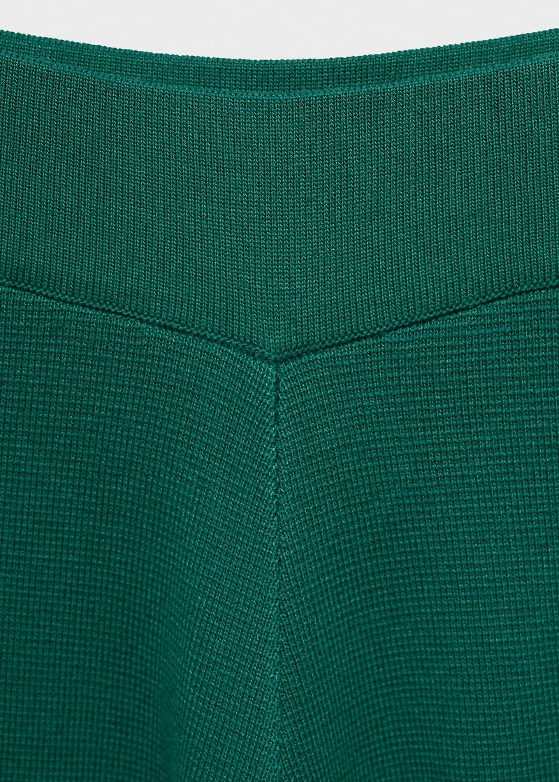 Fine-knit straight-fit pants