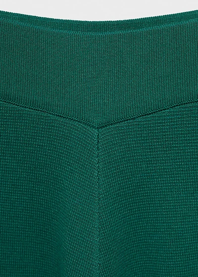 Fine-knit straight-fit pants