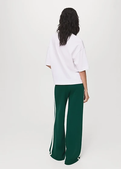 Fine-knit straight-fit pants
