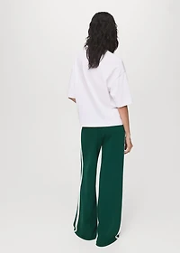 Fine-knit straight-fit pants