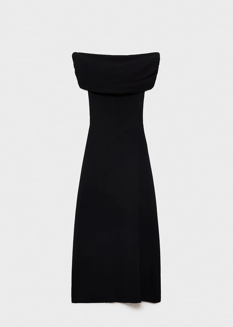 Strapless knitted dress