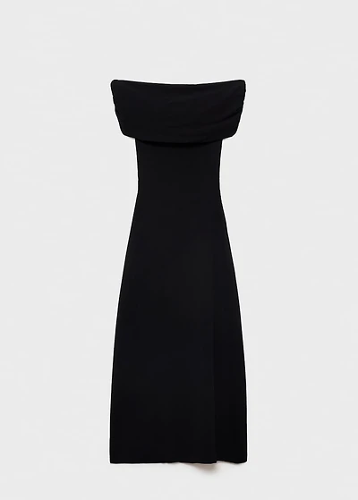 Strapless knitted dress