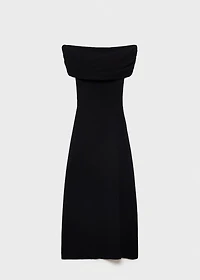 Strapless knitted dress