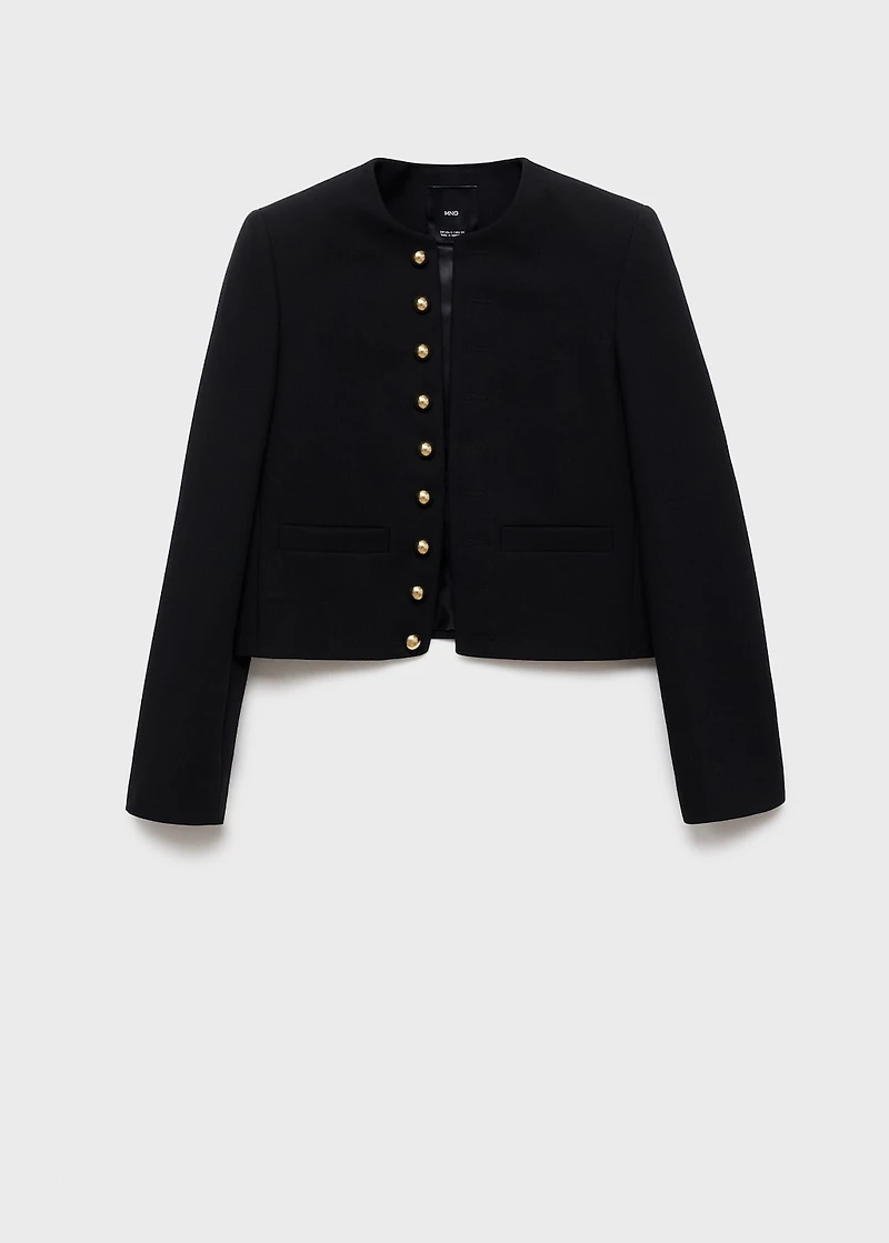 Buttoned cropped jacket