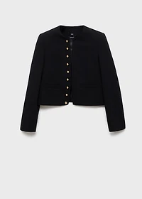 Buttoned cropped jacket