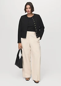 Buttoned cropped jacket