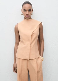 Asymmetrical foulard top