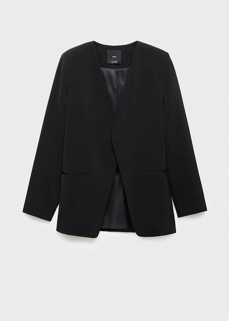 Double-breasted suit blazer