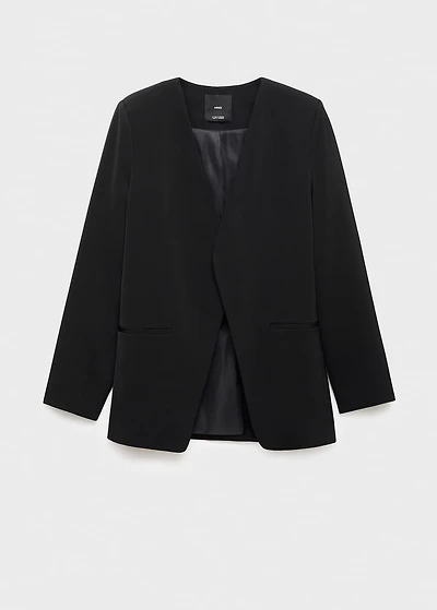 Double-breasted suit blazer