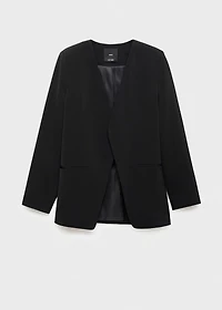 Double-breasted suit blazer