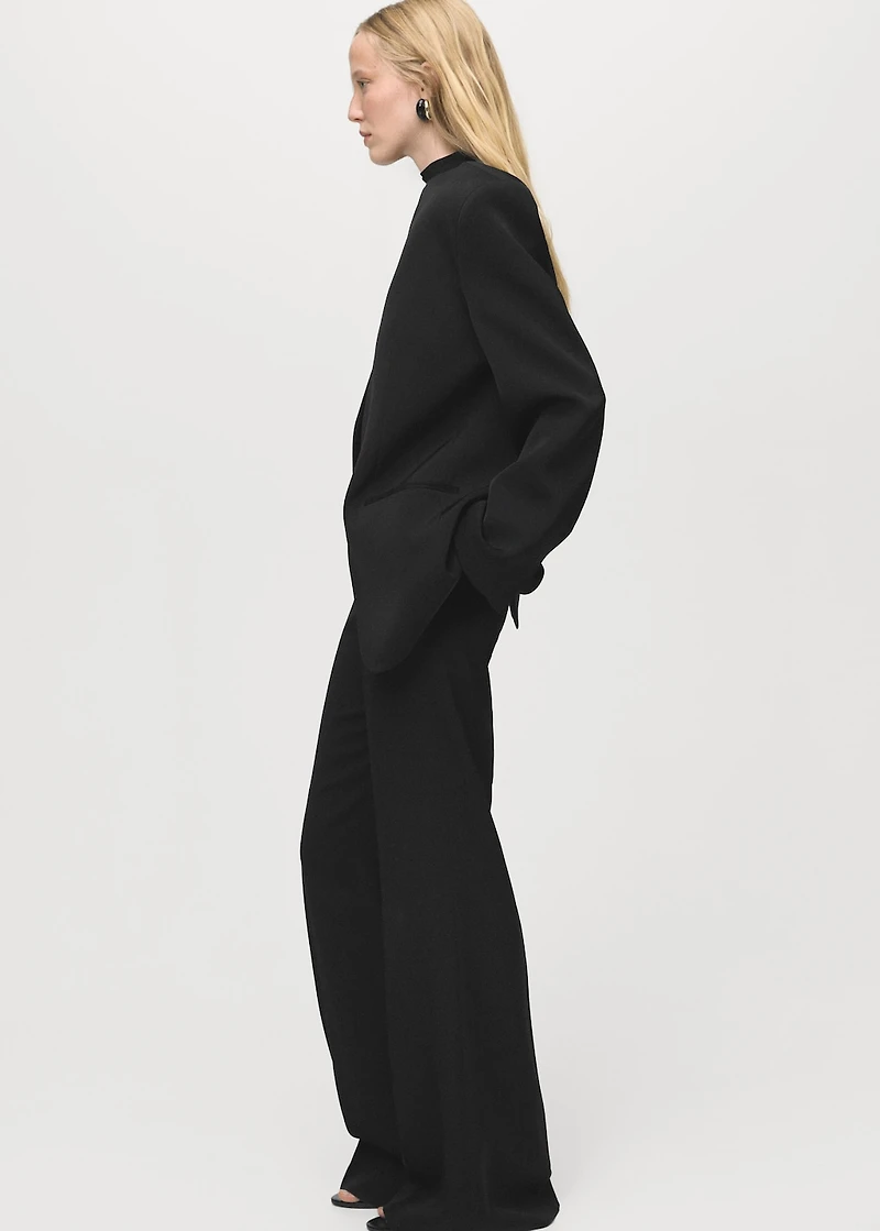 Double-breasted suit blazer