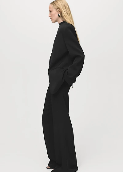 Double-breasted suit blazer