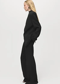 Double-breasted suit blazer