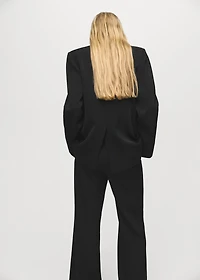 Double-breasted suit blazer