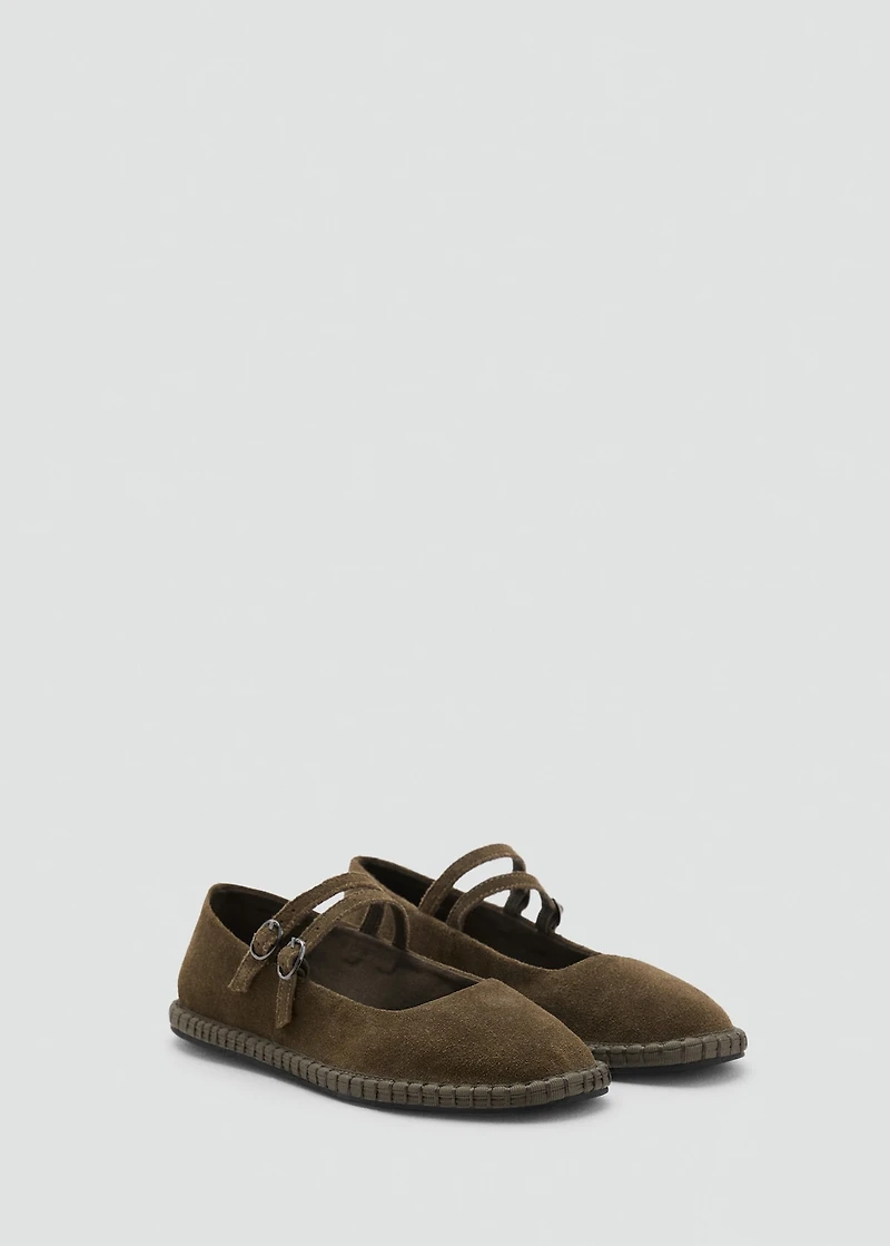 Suede ballet flats