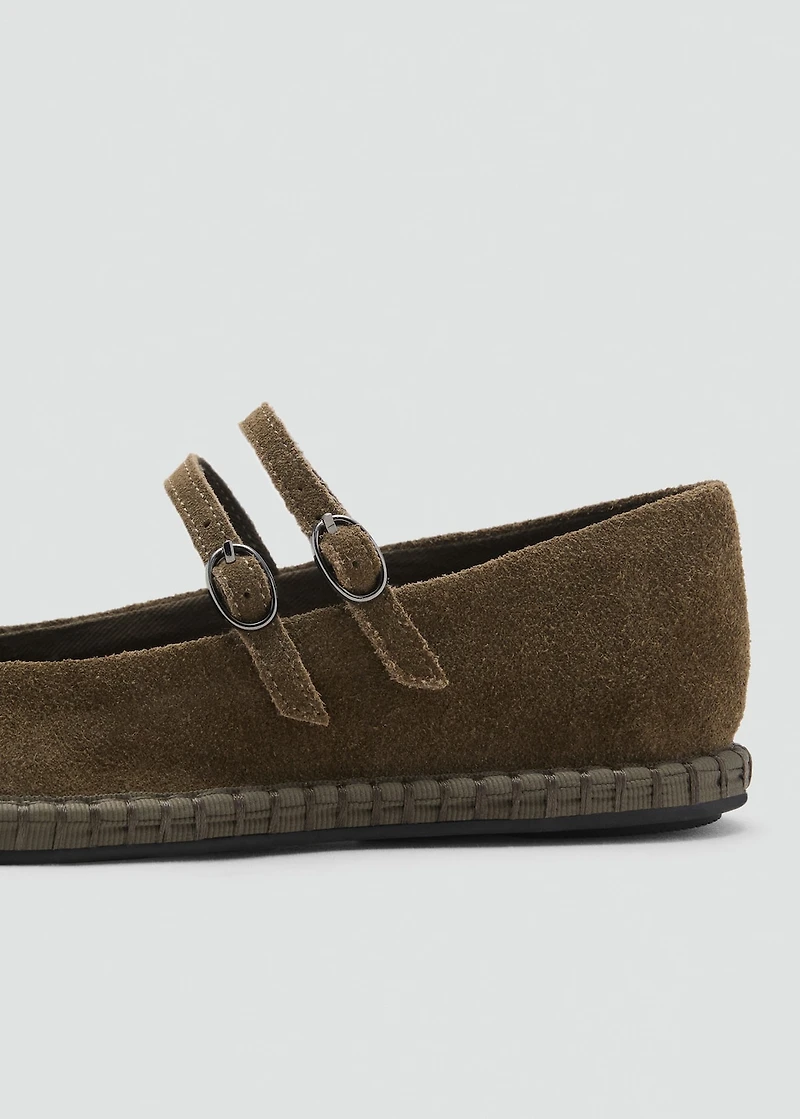 Suede ballet flats